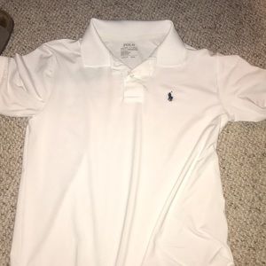 Men’s small white polo shirt